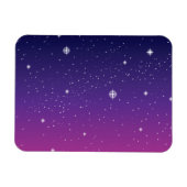 Dark Lila Starry Night Sky Magnet (Horizontal)