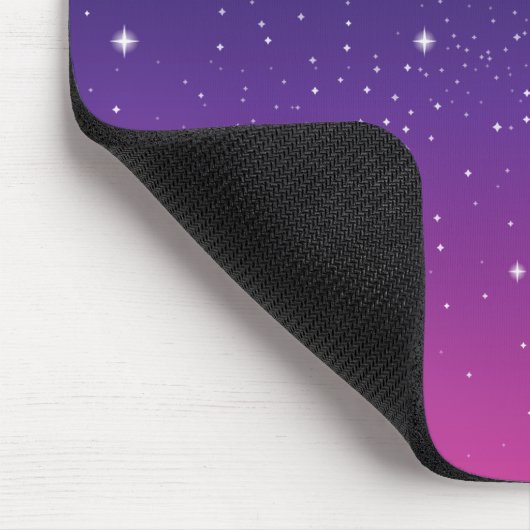 Dark Lila Starry Night Sky Mousepad (Ecke)
