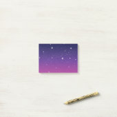 Dark Lila Starry Night Sky Post-it Klebezettel (Auf Schreibtisch)
