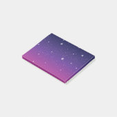 Dark Lila Starry Night Sky Post-it Klebezettel (angewinkelt)