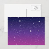 Dark Lila Starry Night Sky Postkarte (Vorne/Hinten)