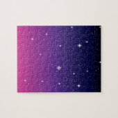 Dark Lila Starry Night Sky Puzzle (Horizontal)