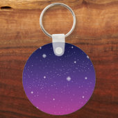 Dark Lila Starry Night Sky Schlüsselanhänger (Vorderseite)