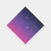 Dark Lila Starry Night Sky Serviette (Ecke)