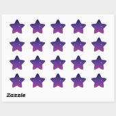 Dark Lila Starry Night Sky Stern-Aufkleber (Blatt)