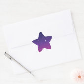 Dark Lila Starry Night Sky Stern-Aufkleber (Umschlag)