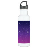 Dark Lila Starry Night Sky Trinkflasche (Vorderseite)