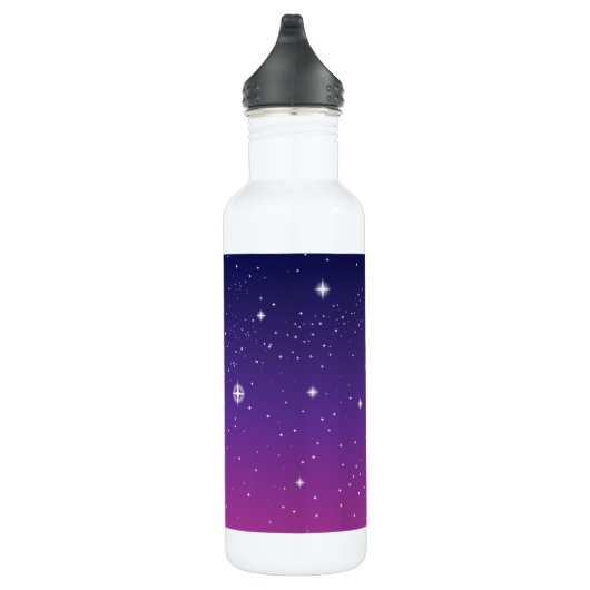 Dark Lila Starry Night Sky Trinkflasche (Rechts)