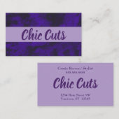 Dark Lila Texture Hair Style Kosmetik Visitenkarte (Vorne/Hinten)