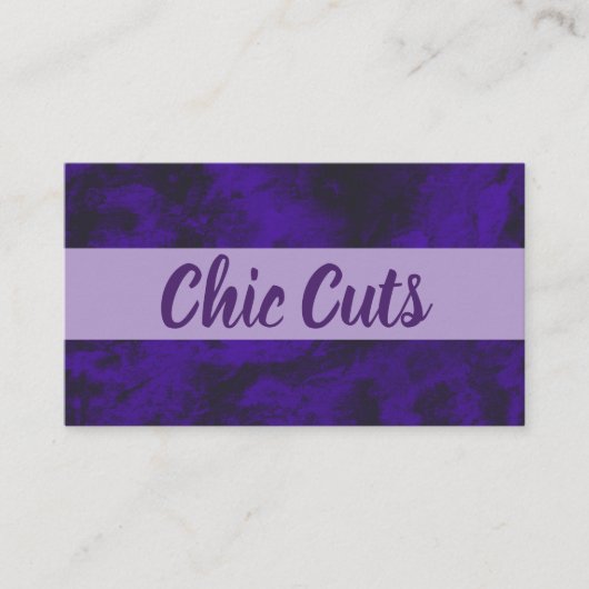Dark Lila Texture Hair Style Kosmetik Visitenkarte (Vorderseite)