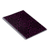 Dark Lila und Black Mini Mandala Notizblock (Rechte Seite)