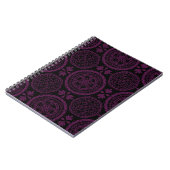Dark Lila und Black Mini Mandala Notizblock (Linke Seite)