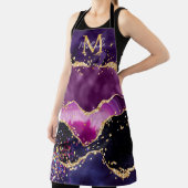 Dark Lila und Gold Glitzer Sequins Agate Schürze (InSitu)