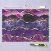 Dark Lila und Gold Glitzer Sequins Agate Seidenpapier (Handwerk)