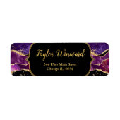 Dark Lila und Gold Sequins Agate (Vorne)