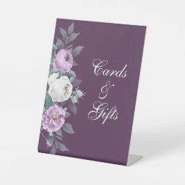 Dark Lila Wedding Pedestal Sign Sockelschild