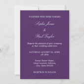 Dark Lila Wedding QR Code UAWG Einladung (Vorderseite)