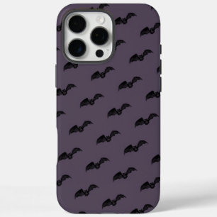 Dark Lila Witchy Gothic Bat Halloween iPhone 16 Pro Max Hülle