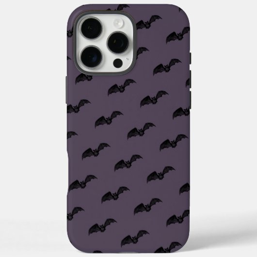 Dark Lila Witchy Gothic Bat Halloween Case-Mate iPhone Hülle (Rückseite)