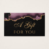 Dark Lilve und Gold-Agritourismuskarte (Vorderseite)