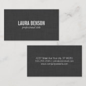 Dark Linen Print Visitenkarte (Vorne/Hinten)