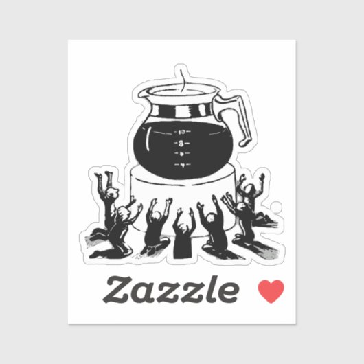 Dark Lord Coffee, Worship Coffee Aufkleber (Blatt)