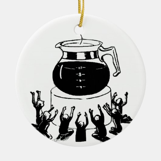 Dark Lord Coffee, Worship Coffee Keramik Ornament (Vorne)