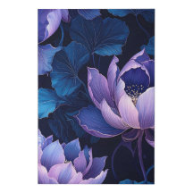 Dark Lotus Elegance Imitats Leinwand