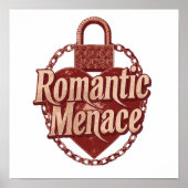 Dark Love Quote with Chains and Heart Poster (Vorne)