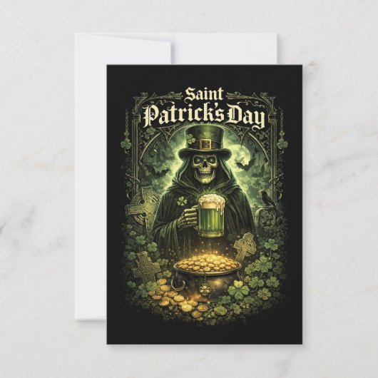 Dark Luck of Saint Patrick Dankeskarte (Vorderseite)