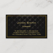 Dark Luxe Gold Border Economist Business Card Visitenkarte (Vorderseite)
