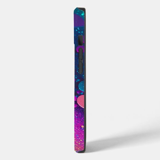 Dark Magenta Aqua Glitzer iPhone Mate Tough Case (Rückseite / Links)