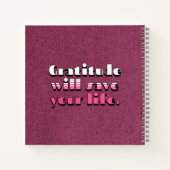 Dark Magenta Individuelle Name Dankesblatt Notizblock (Rückseite)