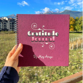 Dark Magenta Individuelle Name Dankesblatt Notizblock