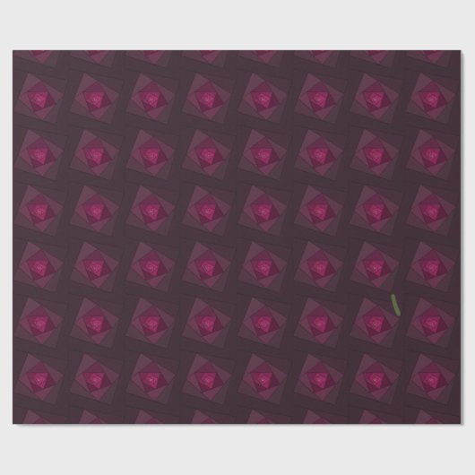 Dark Magenta Modern Geometric Layered Pattern Geschenkpapier (Flach)