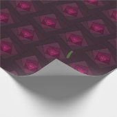 Dark Magenta Modern Geometric Layered Pattern Geschenkpapier (Ecke)