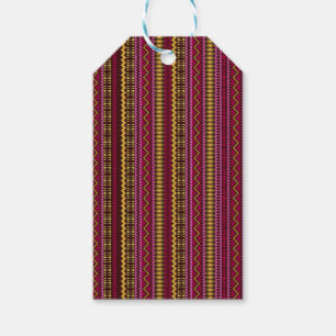 DARK MAGENTA PINK & BLAU TRIBAL PATTERS GESCHENKANHÄNGER