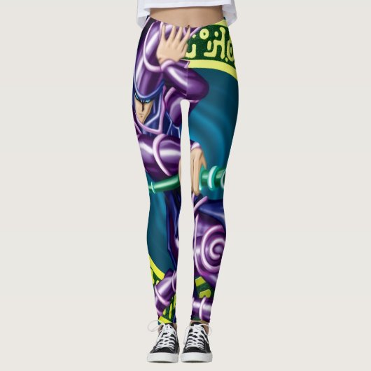 Dark Magician Anime Leggings – Yu-Gi-Oh! Athletic (Vorderseite)