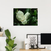 Dark Magnolia Canvas Print Poster (Heimbüro)