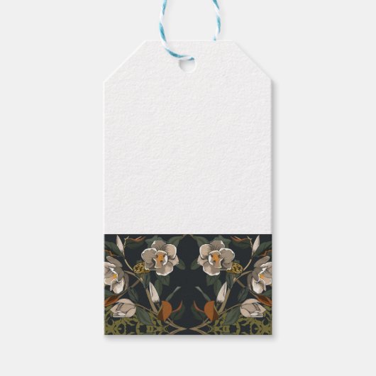 Dark Magnolia Garden Vintag Geschenkanhänger (Vorderseite)