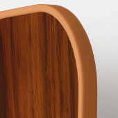 Dark Mahogany Wood Texture, Monogram Pickleball Schläger (Linke Seite)