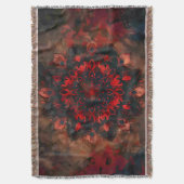 Dark Mandala - Boho Gothic-Geschenk Decke (Vorderseite Vertikal)