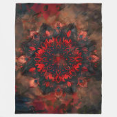 Dark Mandala - Boho Gothic-Geschenk Fleecedecke (Vorderseite)