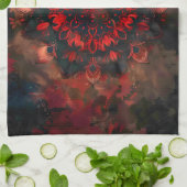 Dark Mandala - Boho Gothic-Geschenk Geschirrtuch (Gefaltet)