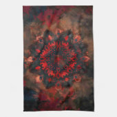 Dark Mandala - Boho Gothic-Geschenk Geschirrtuch (Vertikal)