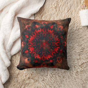 Dark Mandala - Boho Gothic-Geschenk Kissen