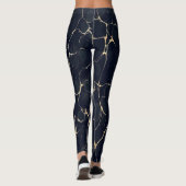 Dark Marble Pattern Abstract Alcohol Ink Style 1 Leggings (Rückseite)