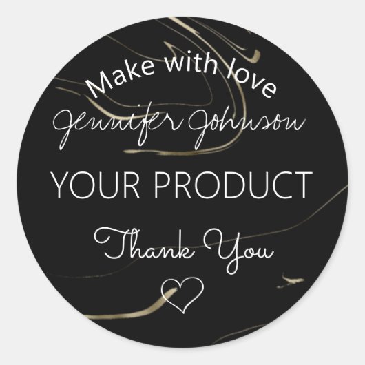 Dark Marbling Runder Aufkleber (Vorderseite)