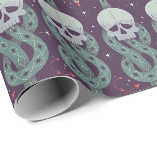 Dark Mark Geometric Icon Pattern Geschenkpapier (Rolleneckpunkt)