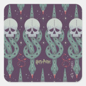 Dark Mark Geometric Icon Pattern Quadratischer Aufkleber (Vorderseite)